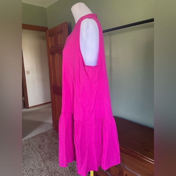 Nine West Button Front Ruffle Hem Dress - Picture 3 of 11